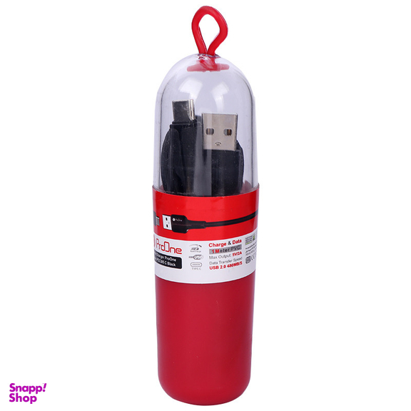کابل دیتا فست شارژ Type-C پرووان مدل PCC385 2A طول 1 متر