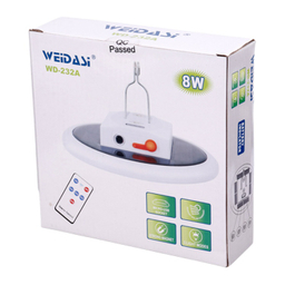 چراغ ویداسی شارژی و خورشیدی مدل کنترل دار کد 232