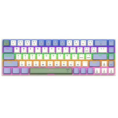 کیبورد باسیم مخصوص بازی تی-دگر مدل Viator T-TGK325 Rainbow