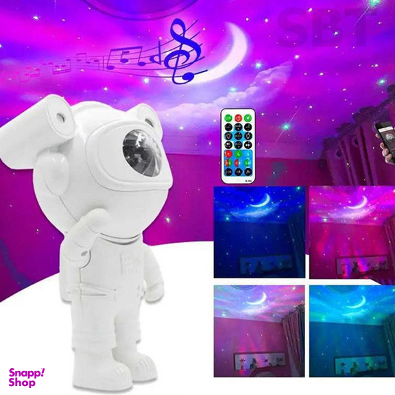 چراغ خواب مدل فضانورد کهکشانی اسپیکر دار کد 03 به همراه جاکلیدی مجموعه 2 عددی