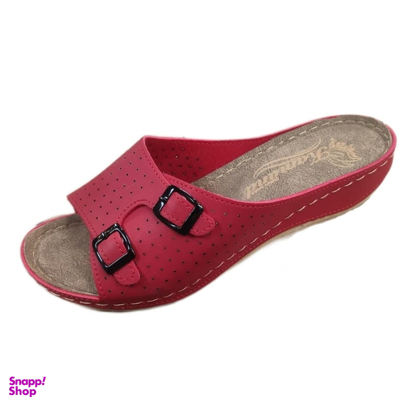 دمپایی زنانه کمند مدل افرا رنگ قرمز