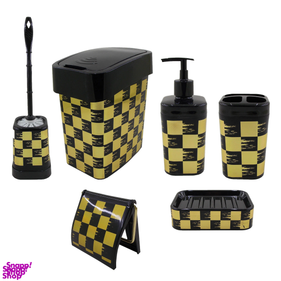 ست سرویس بهداشتی 6 پارچه رزمن طرح اسکوار کد 02