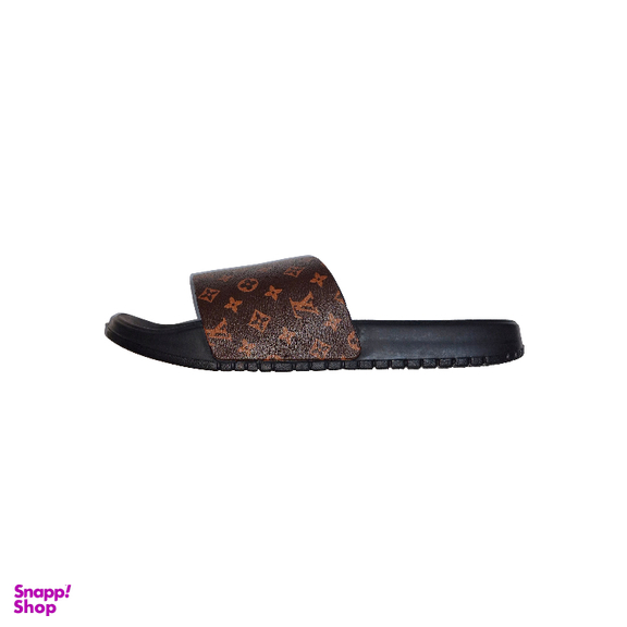 دمپایی مردانه پاپا مدل lv رنگ قهوه ای