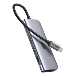 هاب تبدیل 3 پورت Type C به USB 3.0 با یک پورت HDMI و درگاه کارت حافظه یوگرین مدل CM195