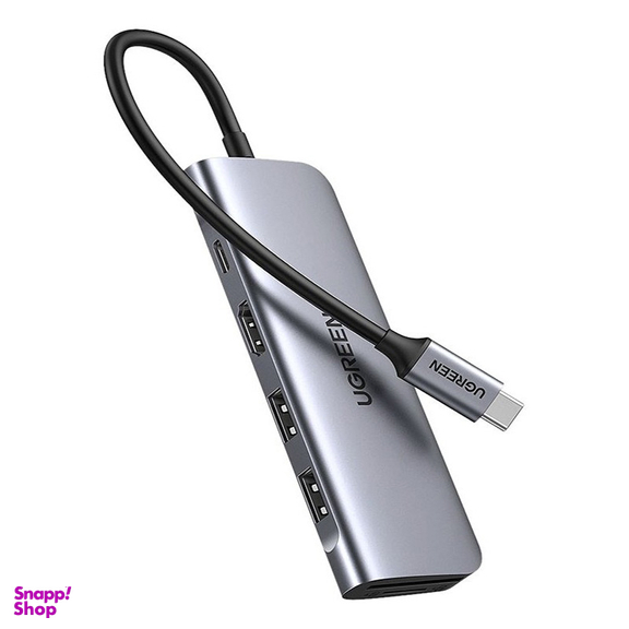 هاب تبدیل 3 پورت Type C به USB 3.0 با یک پورت HDMI و درگاه کارت حافظه یوگرین مدل CM195