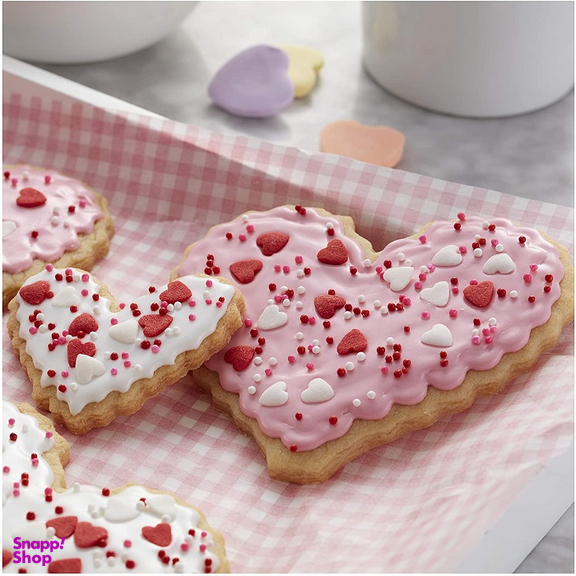 کاتر دو طرفه شیرینی پزی بهگز مدل قلب مجموعه 5 عددی