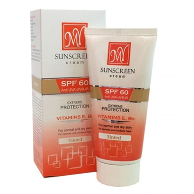 کرم ضد آفتاب رنگی Spf60 مای حاوی ویتامین E و B5 حجم 50 میلی لیتر