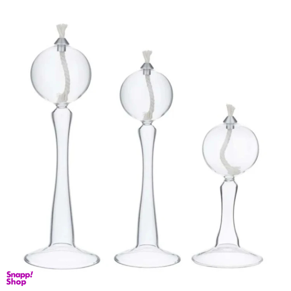 شمع مدل حبابی پایه‌دار مجموعه 3 عددی