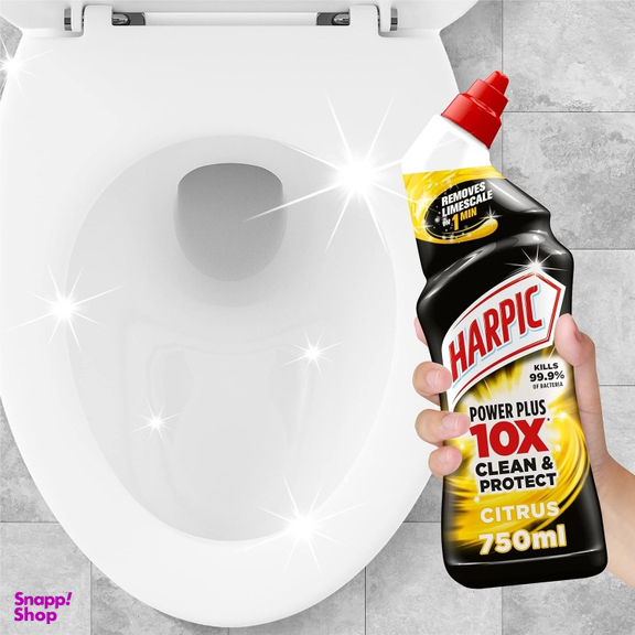 ژل تمیزکننده توالت هارپیک مدل Power Plus 10X رایحه Citrus حجم 750 میلی لیتر