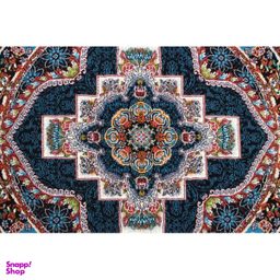 فرش ماشینی گرد مدل ناردون 101 رنگ سرمه‌ ای