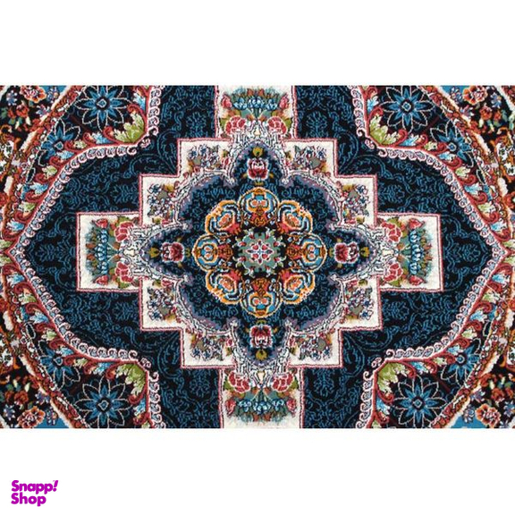 فرش ماشینی گرد مدل ناردون 101 رنگ سرمه ای