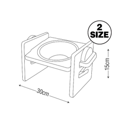 ظرف آب و غذای سگ و گربه مدل پلیت کد 9055 سایز 2