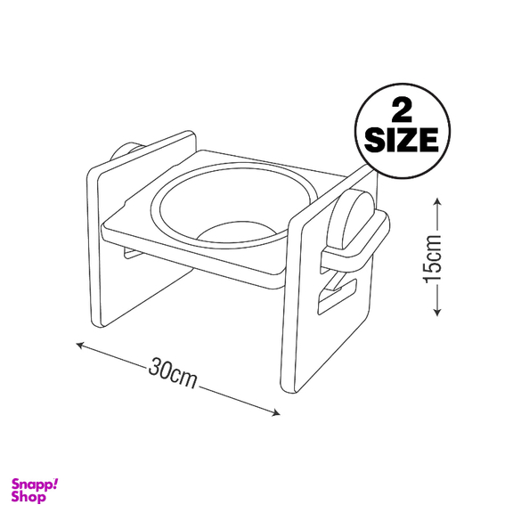 ظرف آب و غذای سگ و گربه مدل پلیت کد 9055 سایز 2