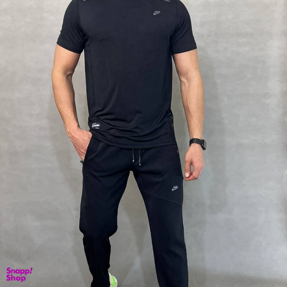 ست تیشرت شلوار ورزشی مردانه کد 1101 رنگ مشکی