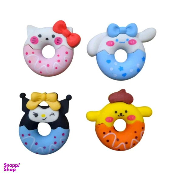 پاک کن مدل دونات طرح کرومی کد 05 مجموعه 4 عددی