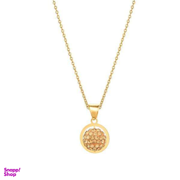 گردنبند طلا 18 عیار زنانه اپال گلد مدل گوی سواروسکی طلایی کد sh0303