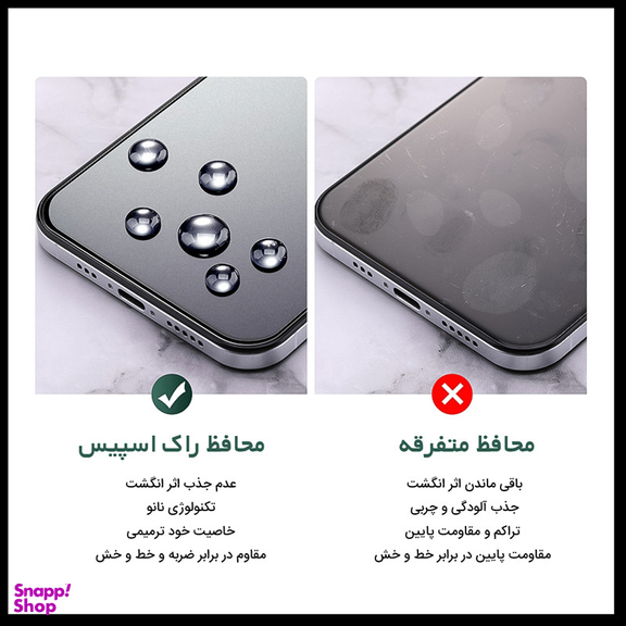 محافظ صفحه نمایش مات راک اسپیس مدل Resistant مناسب گوشی موبایل اپل iPhone 16 Pro Max به همراه محافظ پشت گوشی