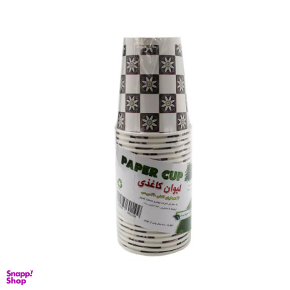 لیوان کاغذی دورفین گنجایش 220 میلی لیتر بسته 24 عددی
