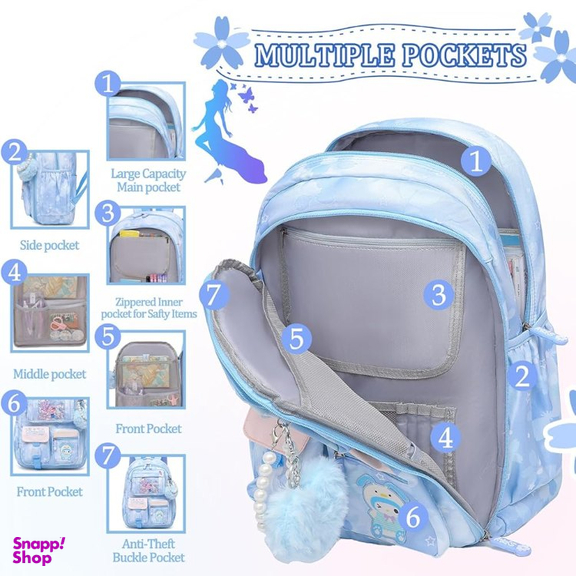 کوله پشتی فانتزی مدل دریخچالی طرح سینامورال کرومی کد s4503
