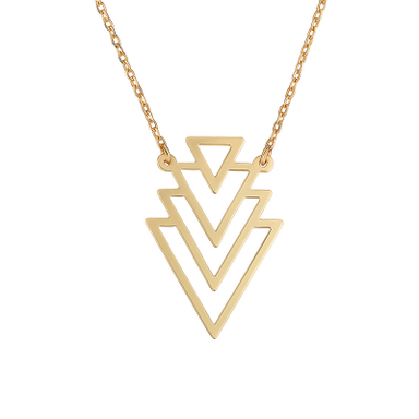 گردنبند طلا 18 عیار زنانه با طرح مینیمال طلاجات طرح پر کد 1027