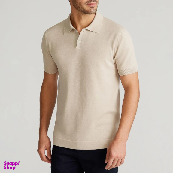 پولوشرت آستین کوتاه مردانه مدل GD-s-16165581 رنگ کرم