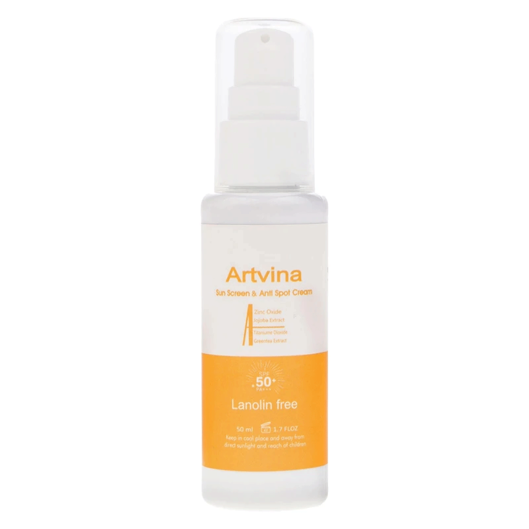 کرم ضد آفتاب بدون رنگ آرت وینا SPF 50 مدل Highly Effective حجم 50 میلی لیتر
