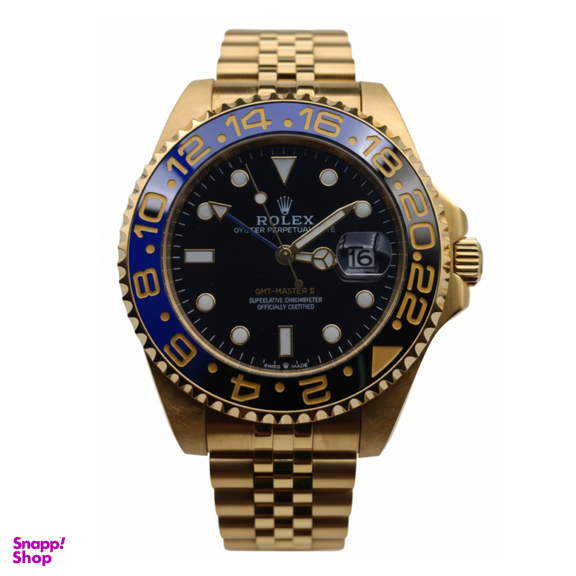 ساعت عقربه ای مردانه طرح رولکس مدل GMT Master II GB