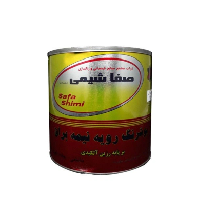 رنگ روغنی سفید نیم براق صفاشیمی کد 750 وزن 1 کیلوگرم