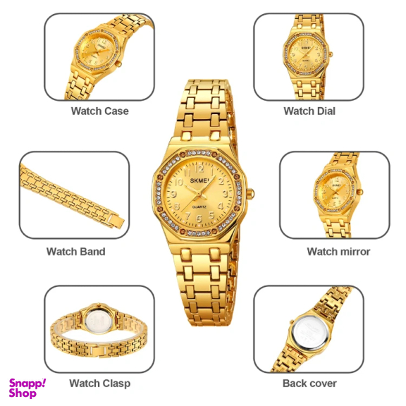 ساعت عقربه ای زنانه اسکمی مدل 2508 رنگ طلایی