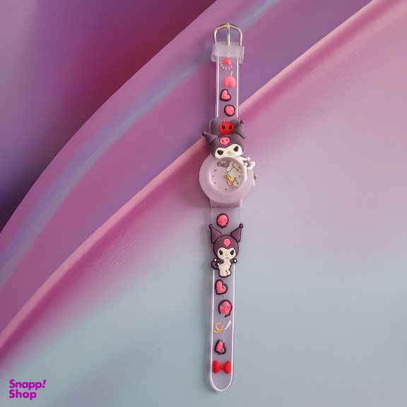 ساعت عقربه ای سیلیکونی دخترانه طرح کرومی کد 3