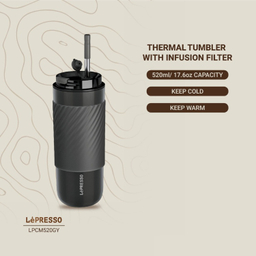 ماگ و فلاسک حرارتی با فیلتر دمنوش لپرسو مدل LPCM520GD گنجایش ۵۲۰ میلی لیتر