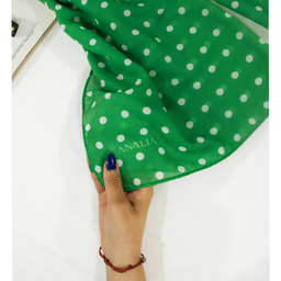 شال زنانه آنالیا مدل نخی خالخالی مزونی کد a-2448