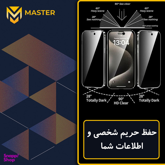 محافظ صفحه نمایش حریم شخصی مستر مدل Resistant مناسب گوشی موبایل موتورولا Moto G84