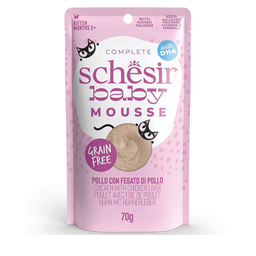 پوچ بچه گربه شسیر مدل Baby Mousse طعم مرغ با جگر مرغ وزن 70 گرم