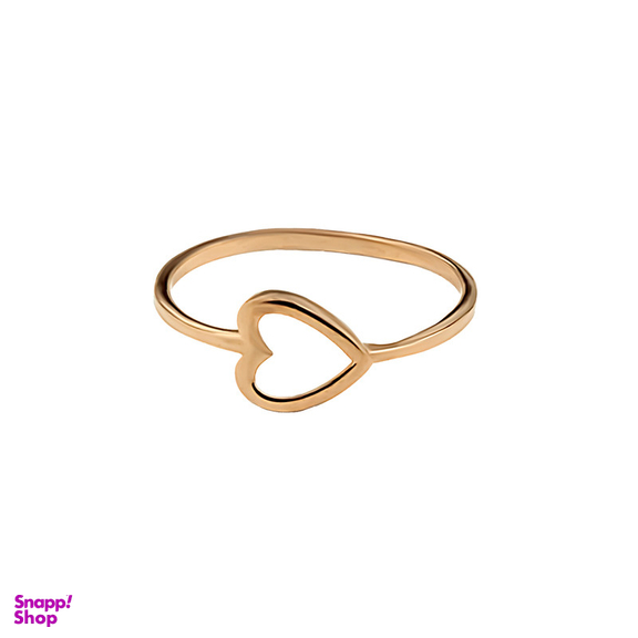 انگشتر طلا 18 عیار زنانه طلاجات مدل مینیمال قلب کد 1014 سایز 50