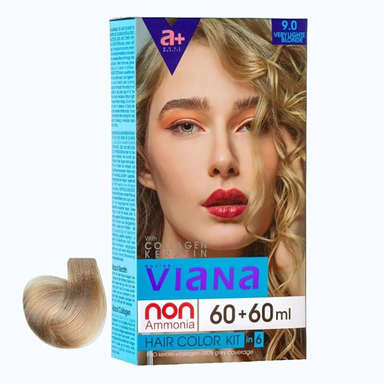 کیت رنگ مو ویانا شماره 9.0 رنگ بلوند خیلی روشن