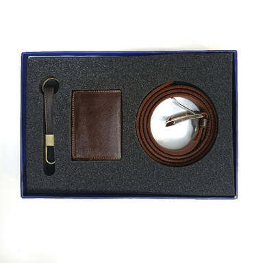 ست هدیه مردانه مدل SH-006 رنگ قهوه ای