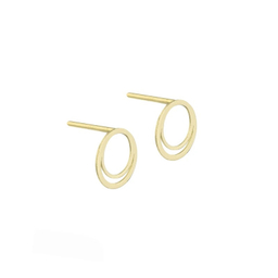 گوشواره میخی طلا 18 عیار زنانه وی وی گلد گالری مدل دایره 5656