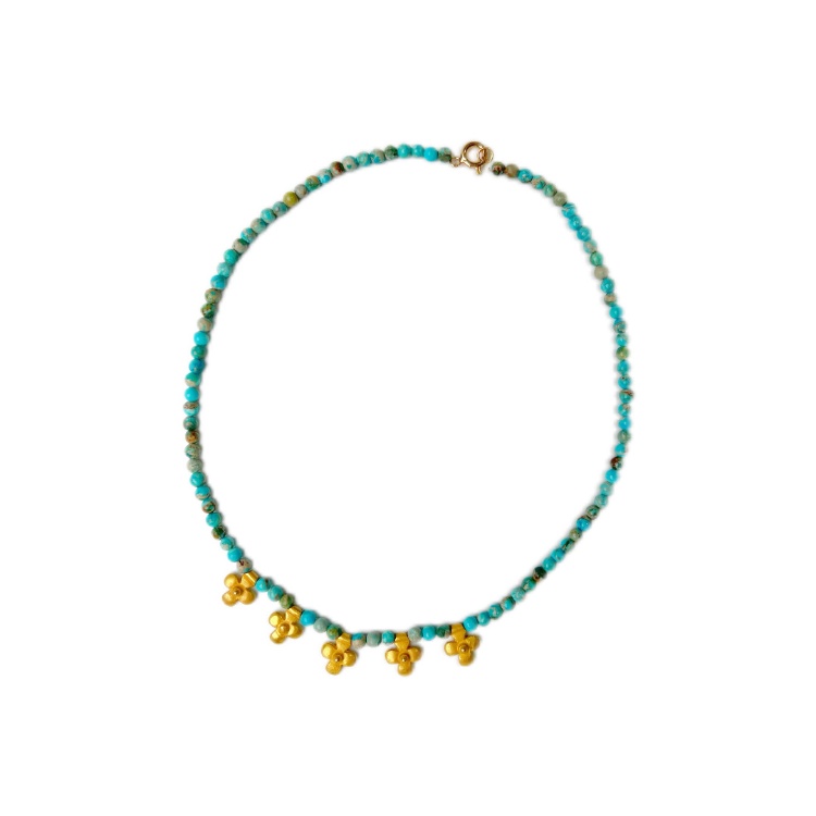 گردنبند طلا 18 عیار زنانه گالری سپینود طرح گل‌ مدل NSG21