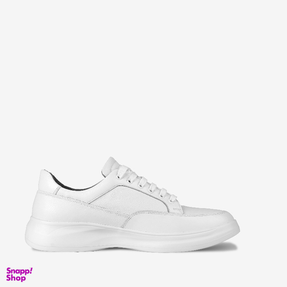 کفش اسنیکر چرم طبیعی مردانه مونو کد J5530-095 رنگ سفید