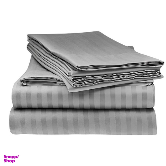 ست ملحفه و روبالشی دونفره 3 تکه مدل هتلی پارالل سایز 180×200 سانتی متر