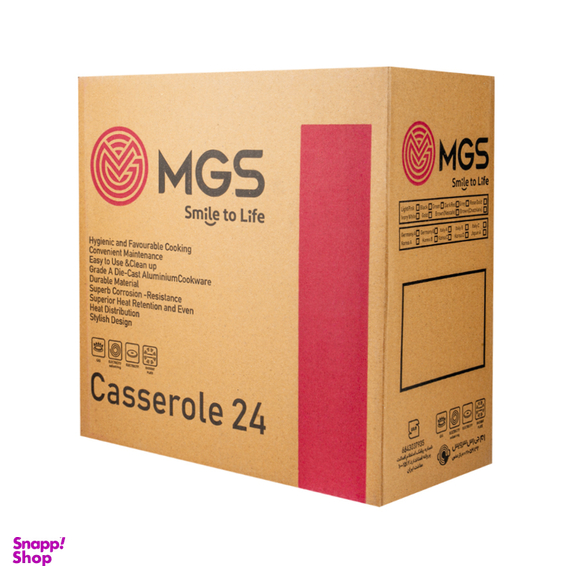 قابلمه دو دسته گرانیت ام جی اس طرح ایتالیا B کد 10000001049 سایز 24