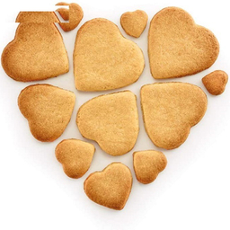 کاتر دو طرفه شیرینی پزی بهگز مدل قلب مجموعه 5 عددی