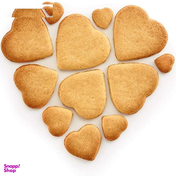 کاتر دو طرفه شیرینی پزی بهگز مدل قلب مجموعه 5 عددی