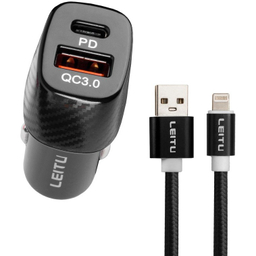 شارژر فندکی لیتو Leitu مدل 20 وات LC-C22 به همراه کابل USB-C