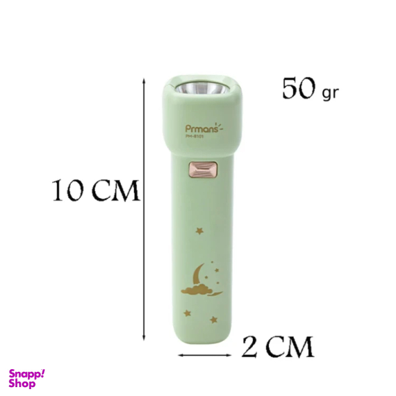 چراغ قوه دستی پرمنس مدل مهتابی 3 حالته کد 8101