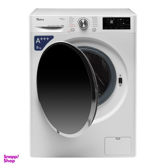 ماشین لباسشویی جی پلاس مدل GWM-P880W ظرفیت 8 کیلوگرم