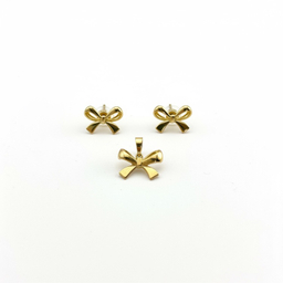 نیم ست طلا 18 عیار زنانه مدل پاپیون