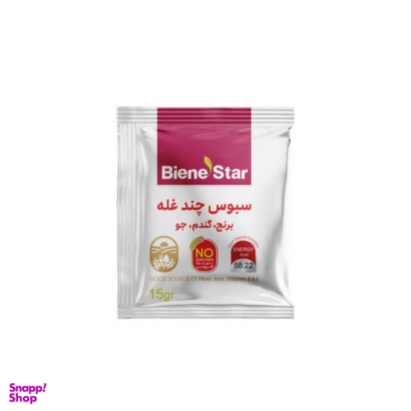 سبوس چند غله بین استار وزن 15 گرم بسته 15 عددی