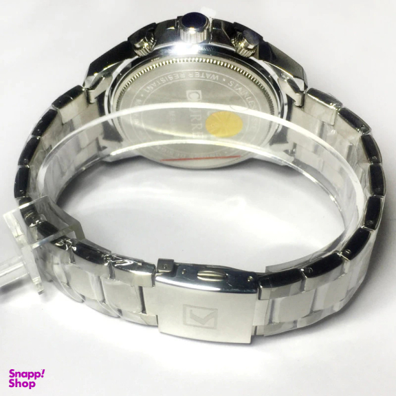 ساعت مچی عقربه ای مردانه کارن مدل 8363 سه موتور فعال رنگ نقره ای